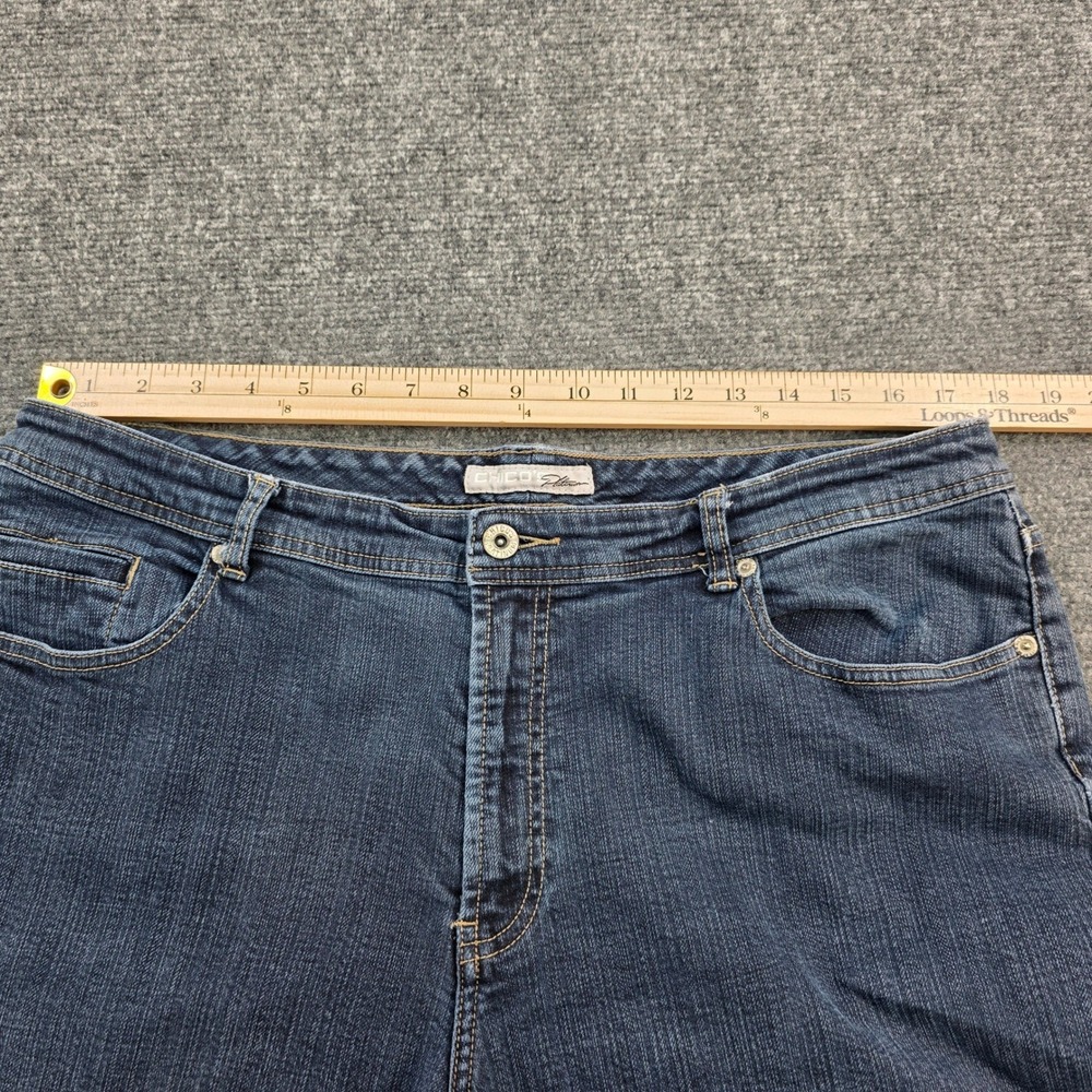 Chico's Platinum Tall Bootcut Jeans Women's Dark Wash Denim Stretch - Picture 3 of 9